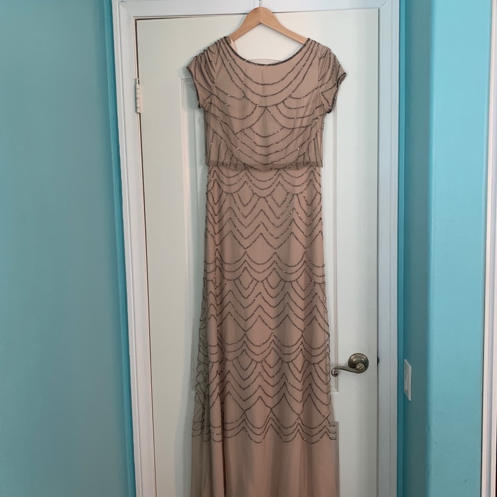 Adrianna Papell Beaded Blouson Dress